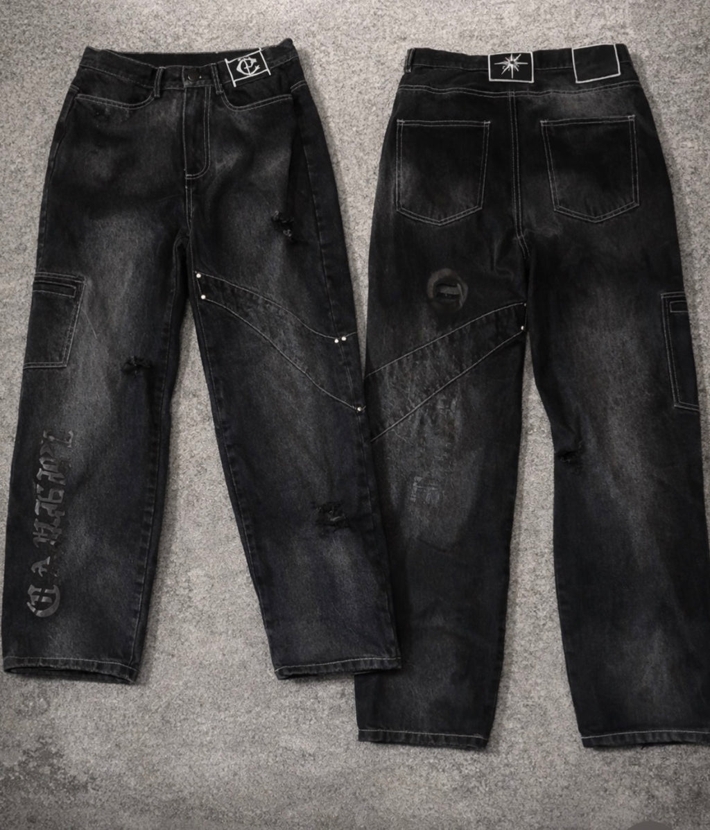 a pair of black jeans