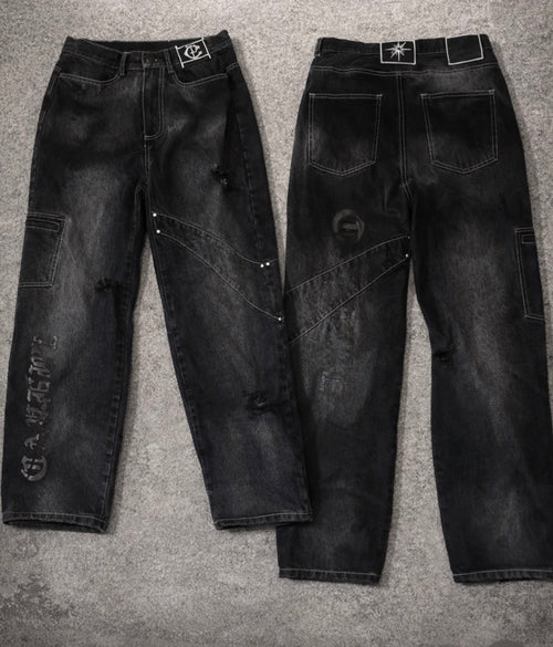 a pair of black jeans