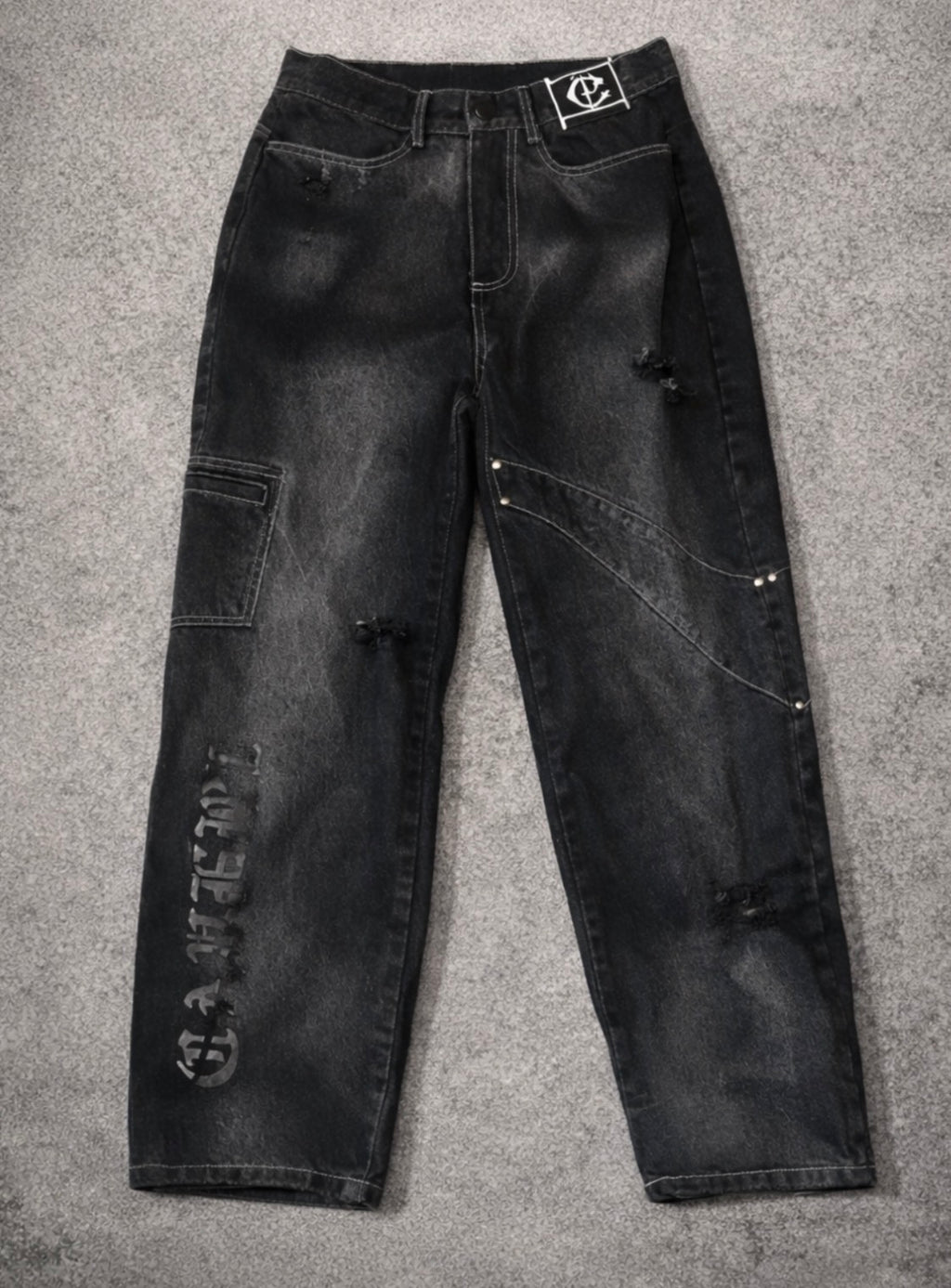 a pair of black jeans