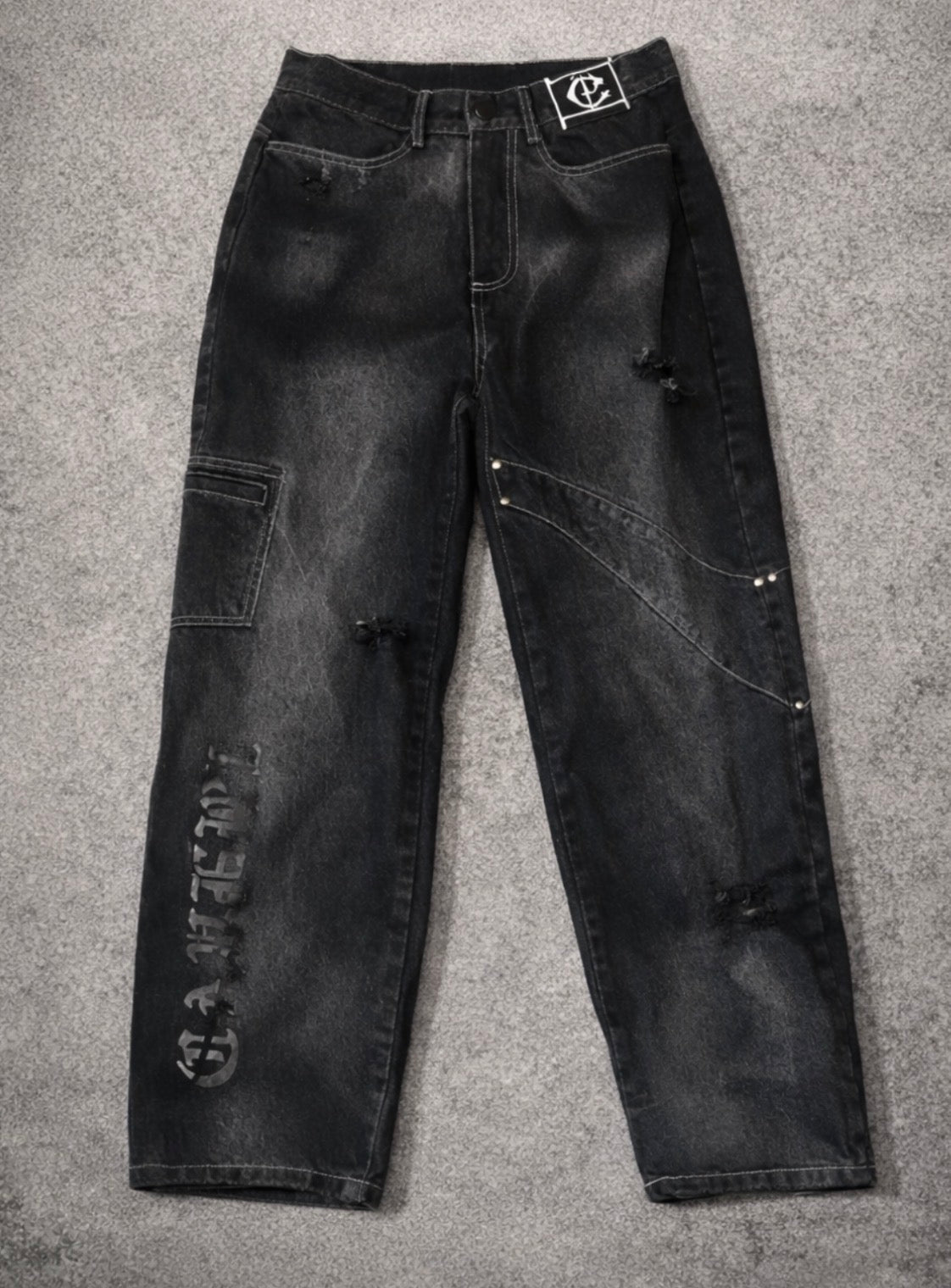 a pair of black jeans